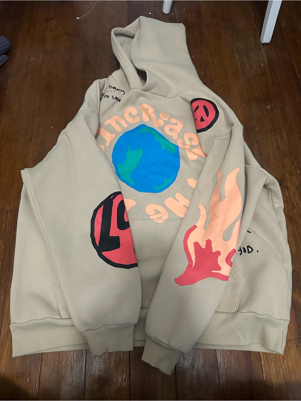 PacSun Beige Sherpa-Lined Hoodie